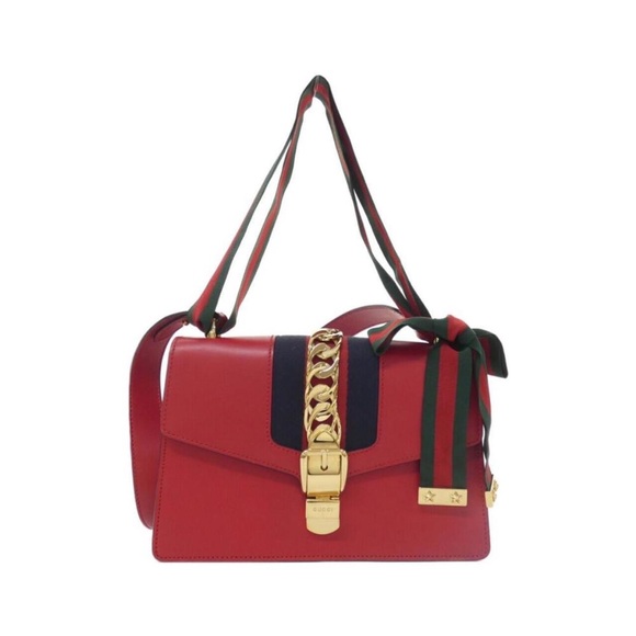 Gucci Handbags - ✅AUTH✅LIKE NEW GUCCI SYLVIE RED SHOULD BAG
